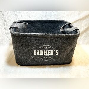 Gray Farmer’s Market Tote Bag Storage Organizer